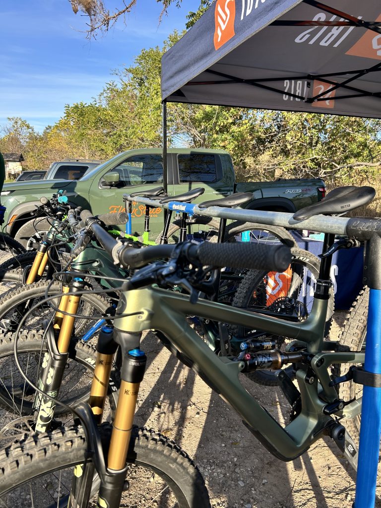 Ibis demo bikes racked and ready to go